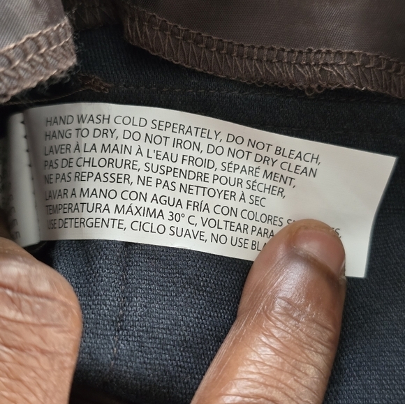 $69,Black tape leather skirt womens size small brown short pockets Western New - Picture 6 of 10